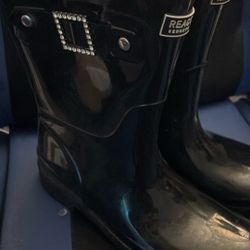 Kenneth Cole Reaction Black Rain Boots 