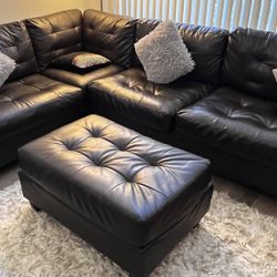 L Shape Sofa Set with Ottoman 