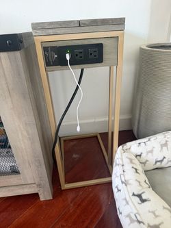 End table with USB and outlet