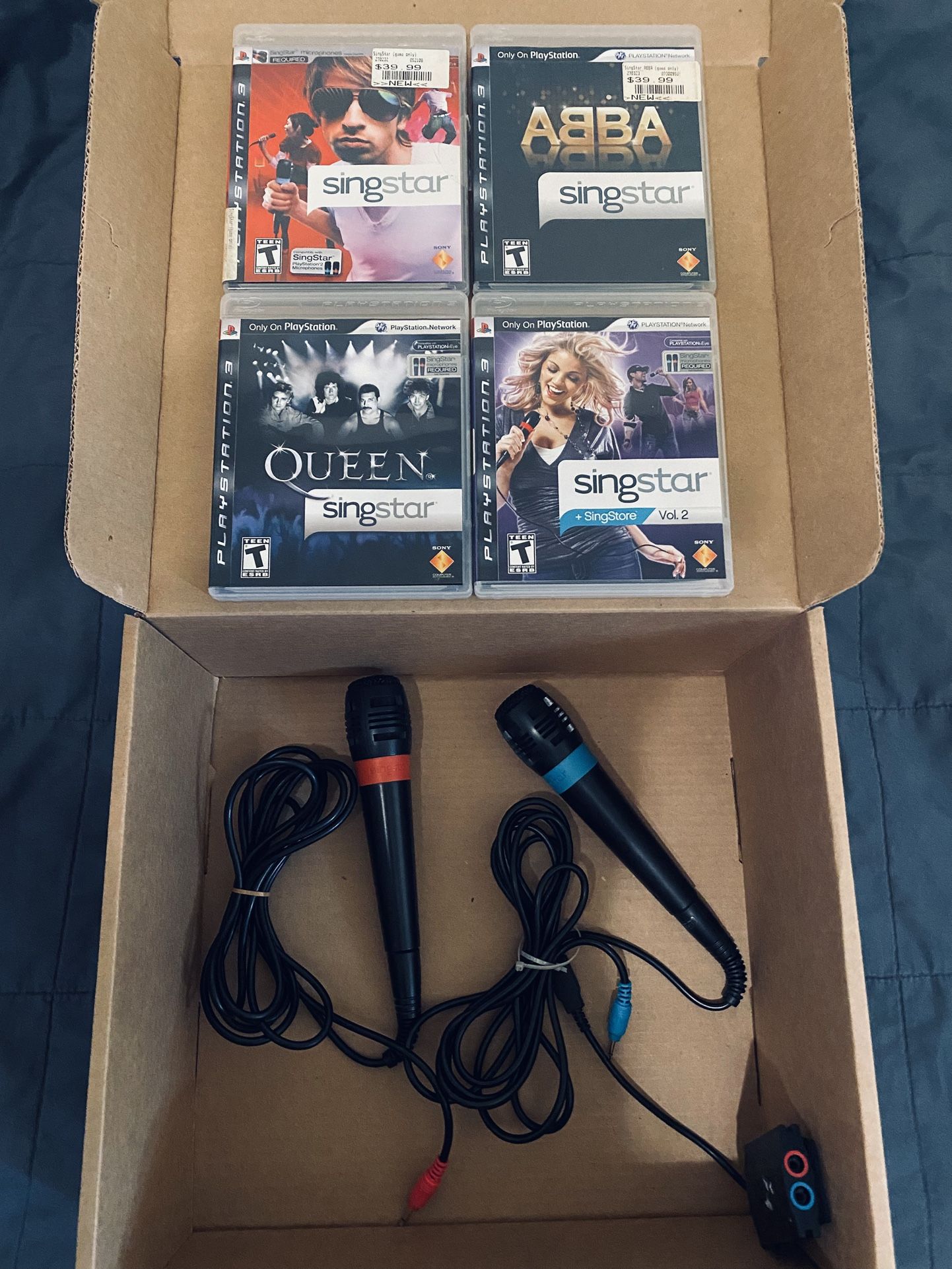 Sony Playstation 3 Ps3 CIB Game Lot And Microphones Adult Own Fully Functional In Very Good Condition.