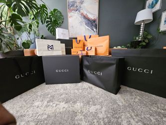 Gucci and Louis Vuitton  bags / boxes