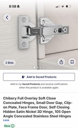 Chibery Full Overlay Soft Close Concealed Hinges