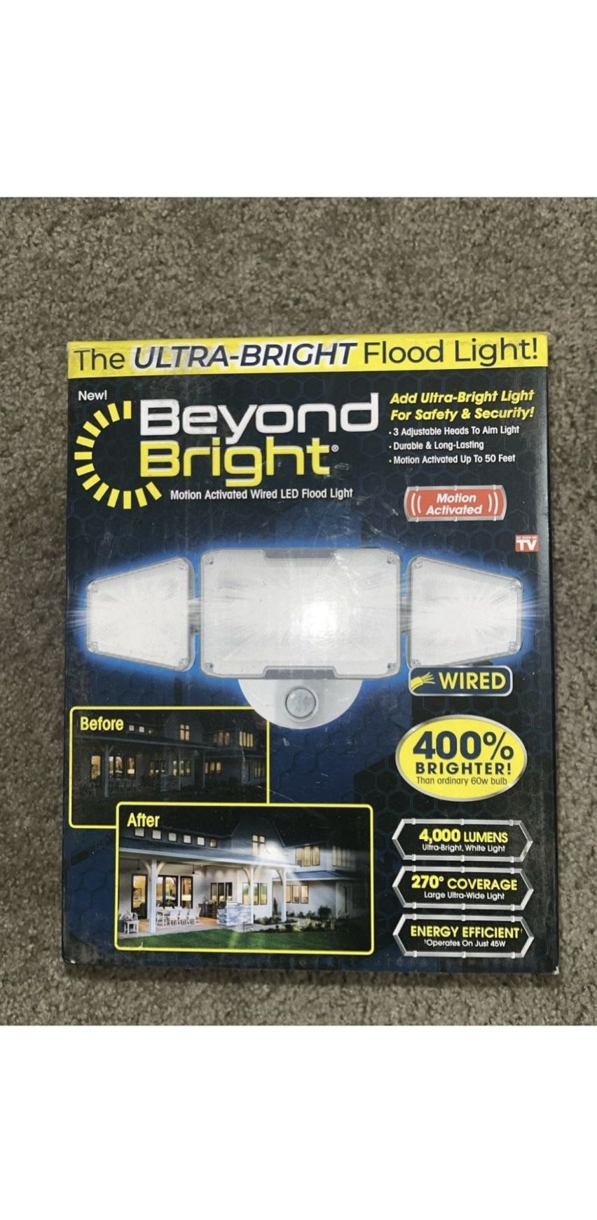 Beyond Bright Motion Activated Wired LED Flood Light