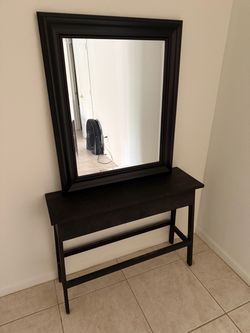 Hall shelf and mirror