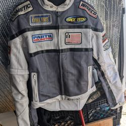 Icon Motorcycle Jacket Racing Tarmac Race Padded Armor Mens LARGE L Mesh Summer 