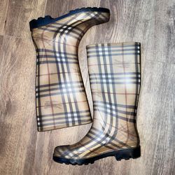 Authentic Burberry Rain Boots - Womens Size 8