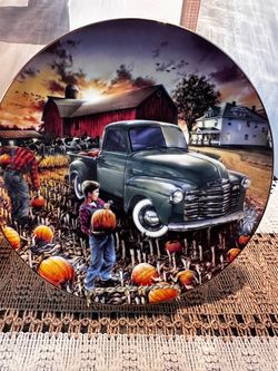 Chevrolet Truck Farm Scene Collector Plate Oneida pk up