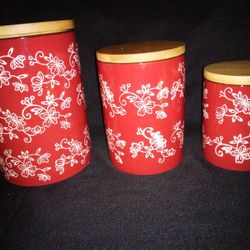 Temp-tations  Cranberry Canisters