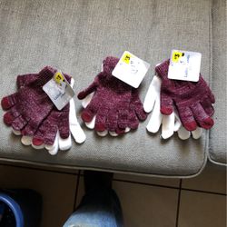 Girls Gloves 2pack Child Size