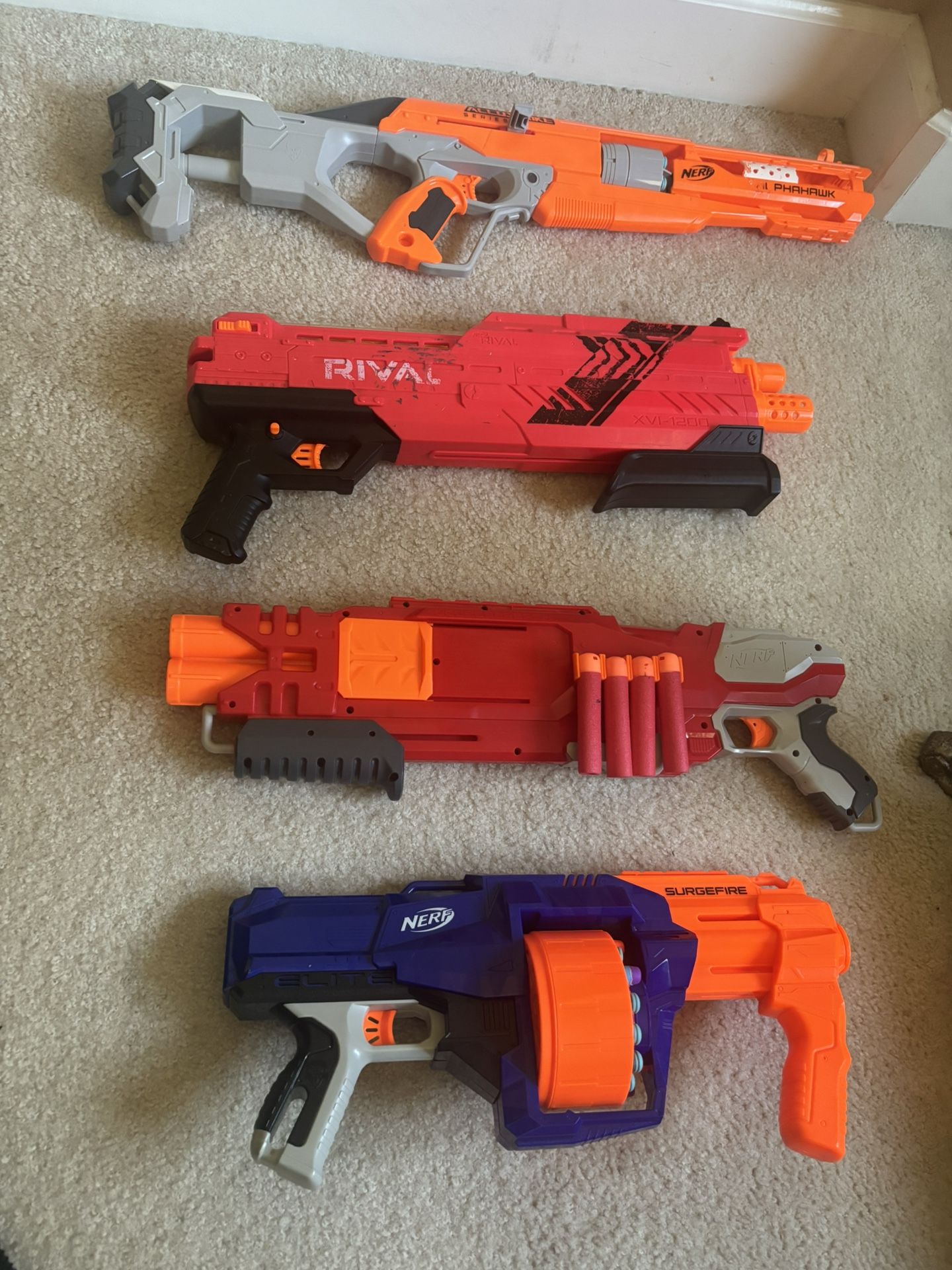 4 Kind Of Nerf N Strike Blaster Gun Toys Please read the description