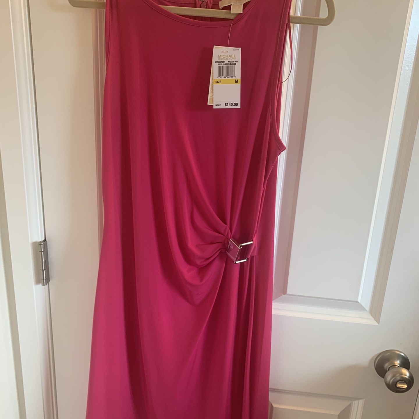 Michael Kors Beautiful Hot Pink Women Dress -SizeM-body Hugging Fit
