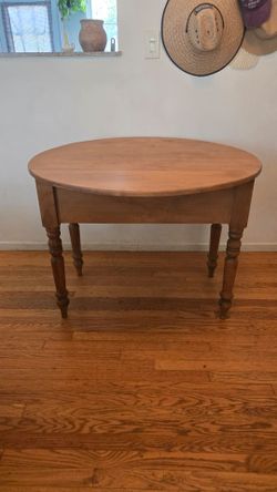 Wood Table with 2 Drawers