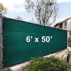 $40 (New in box) 6x50 ft privacy screen fence, mesh shade cover for garden wall yard backyard 