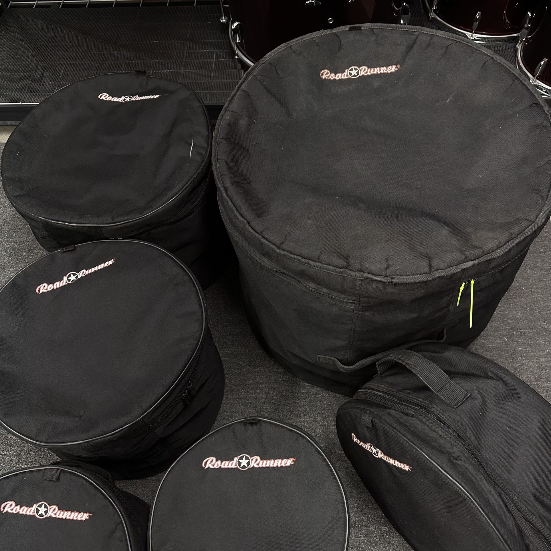 Road Runner 6 Piece Drum Bags 10/12/14/16/22/14S for Sale in