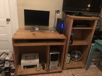 Desk - tv stand - bookcase