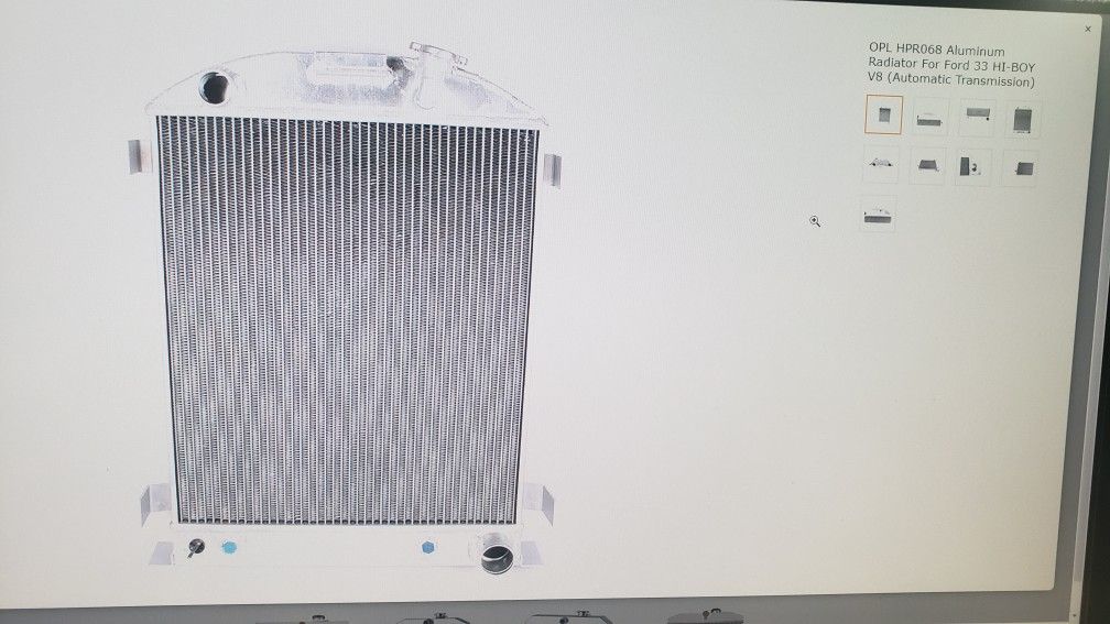 New RADIATOR FORD 33 HI-BOY V8