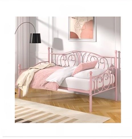 Pink Twin Bed Metal Frame