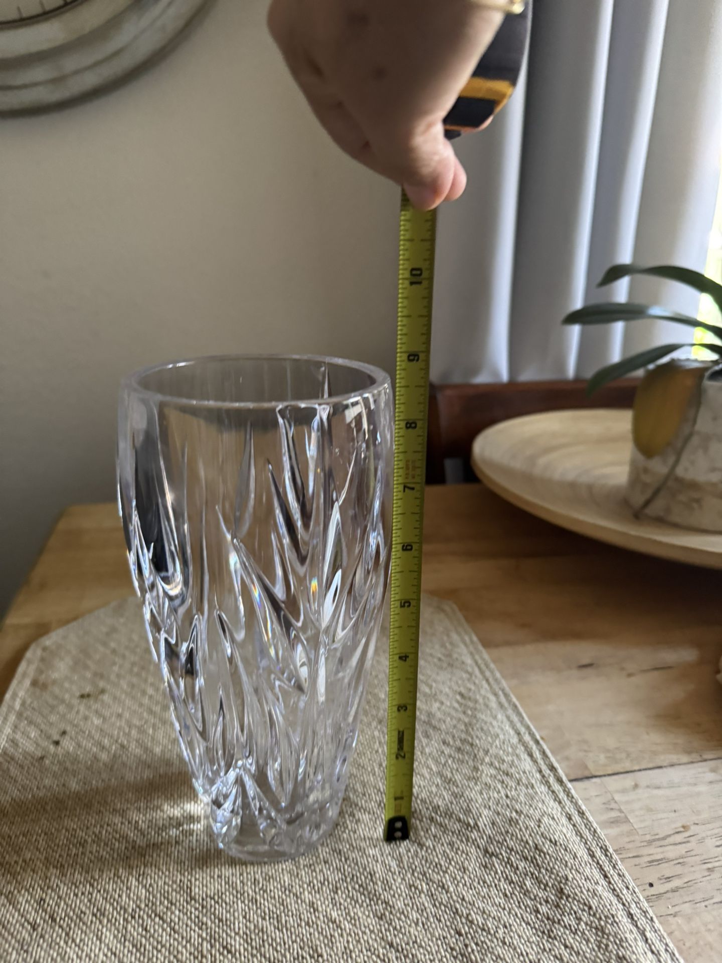 Heavy Crystal Flower Vase