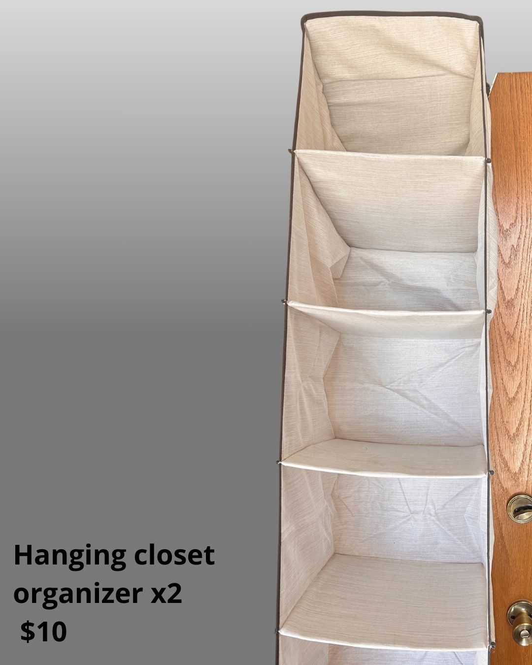 Hanging closet organizer