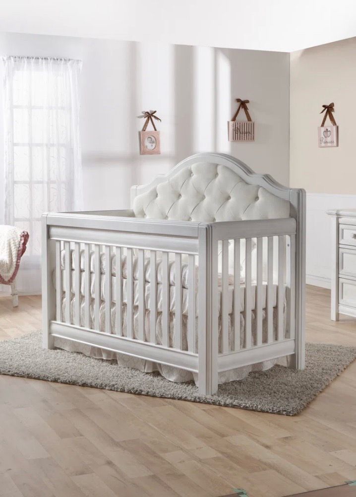 Avah 5-in-1 Convertible Upholstered Crib By Greyleigh™