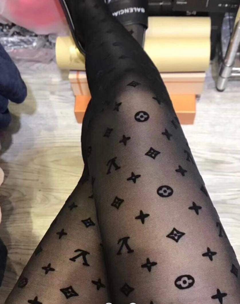 One size Flocked LV Tights with box $30 for Sale in North Richland