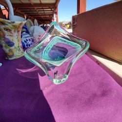 Vintage Collectable Unsigned Mdina Glass Aladdin's Lamp Or Sauce Boat

