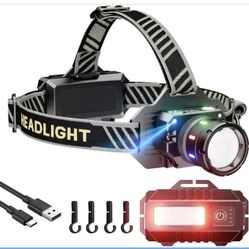 Brand New Rechargeable Headlamp 2000 High Lumens with Motion Sensor