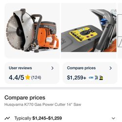 New Husqvarana 770 Concrete Saw 