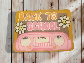 Back to School Sign Hand Painted