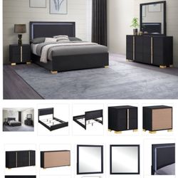 Queen Bedroom Set With LED Headboard In Stock For Fast Delivery 