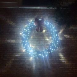 Artificial 54-in LED Light Up Wreath. Comes With Free 24 Inch Artificial Reef