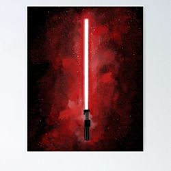 Red Lightsaber Poster
