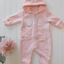 Baby Gap Girls  0-3 Months Hoodie 1 Pc Onesie 0-3M