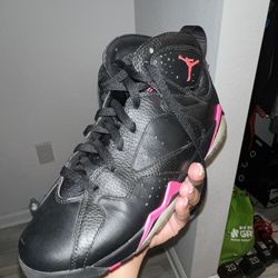 Original Jordan 7s Black & Pink (size 7Y) 