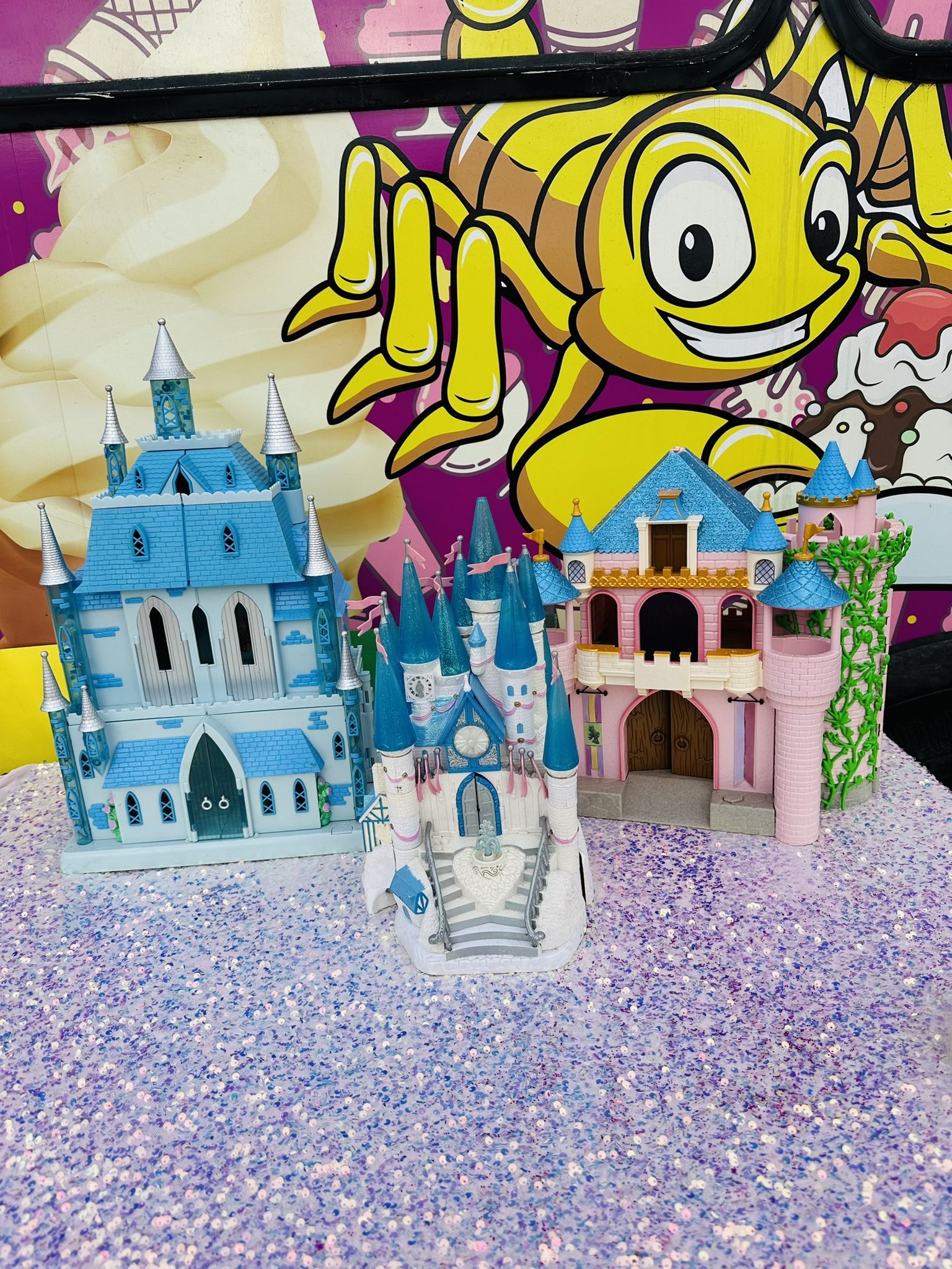 3 Disney castle toys “SEE ALL PICTURES” $35 all three “51ave and Glendale “