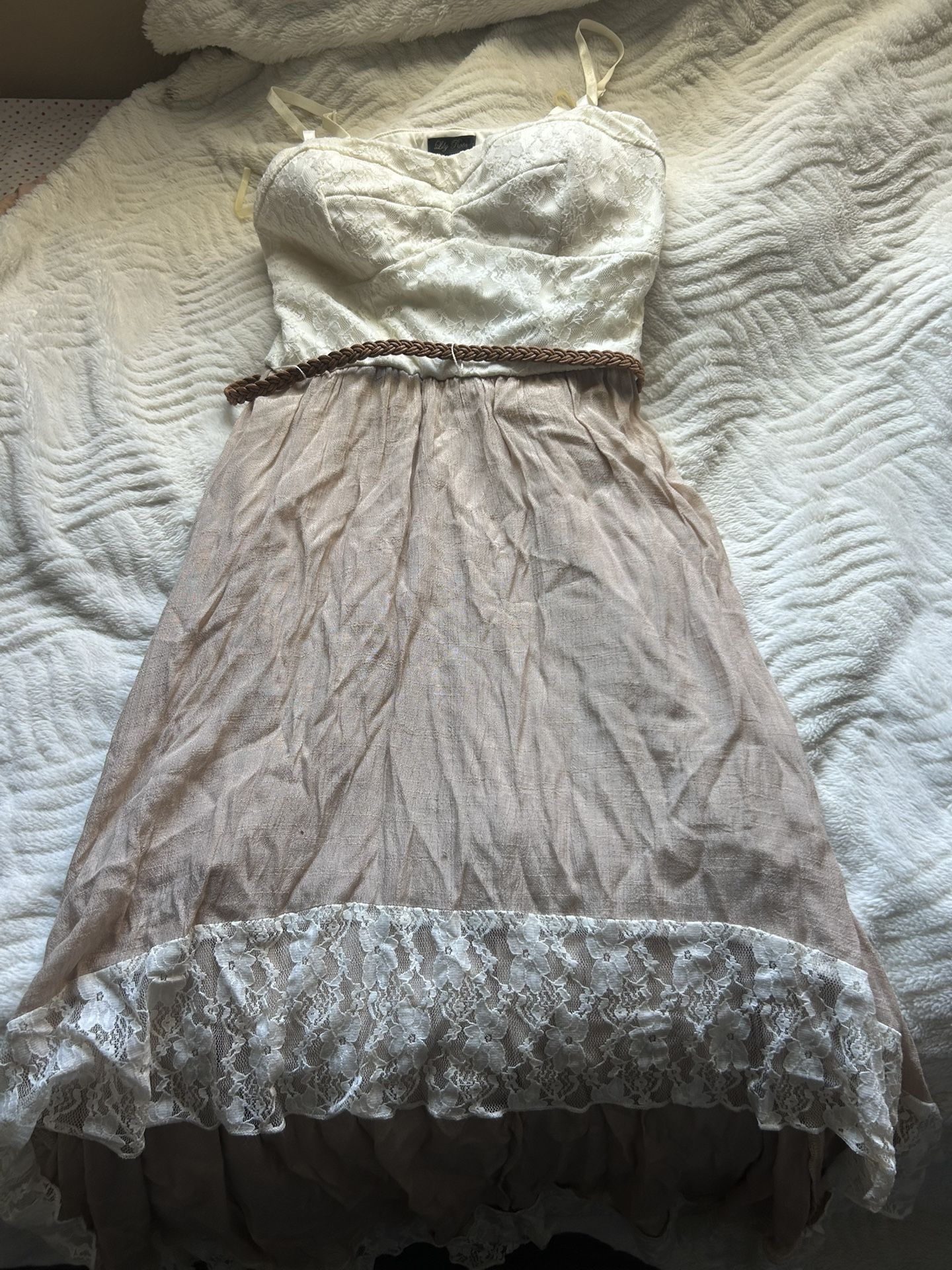 Long Beige Dress