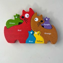 Spanish English rainbow, color puzzle toy