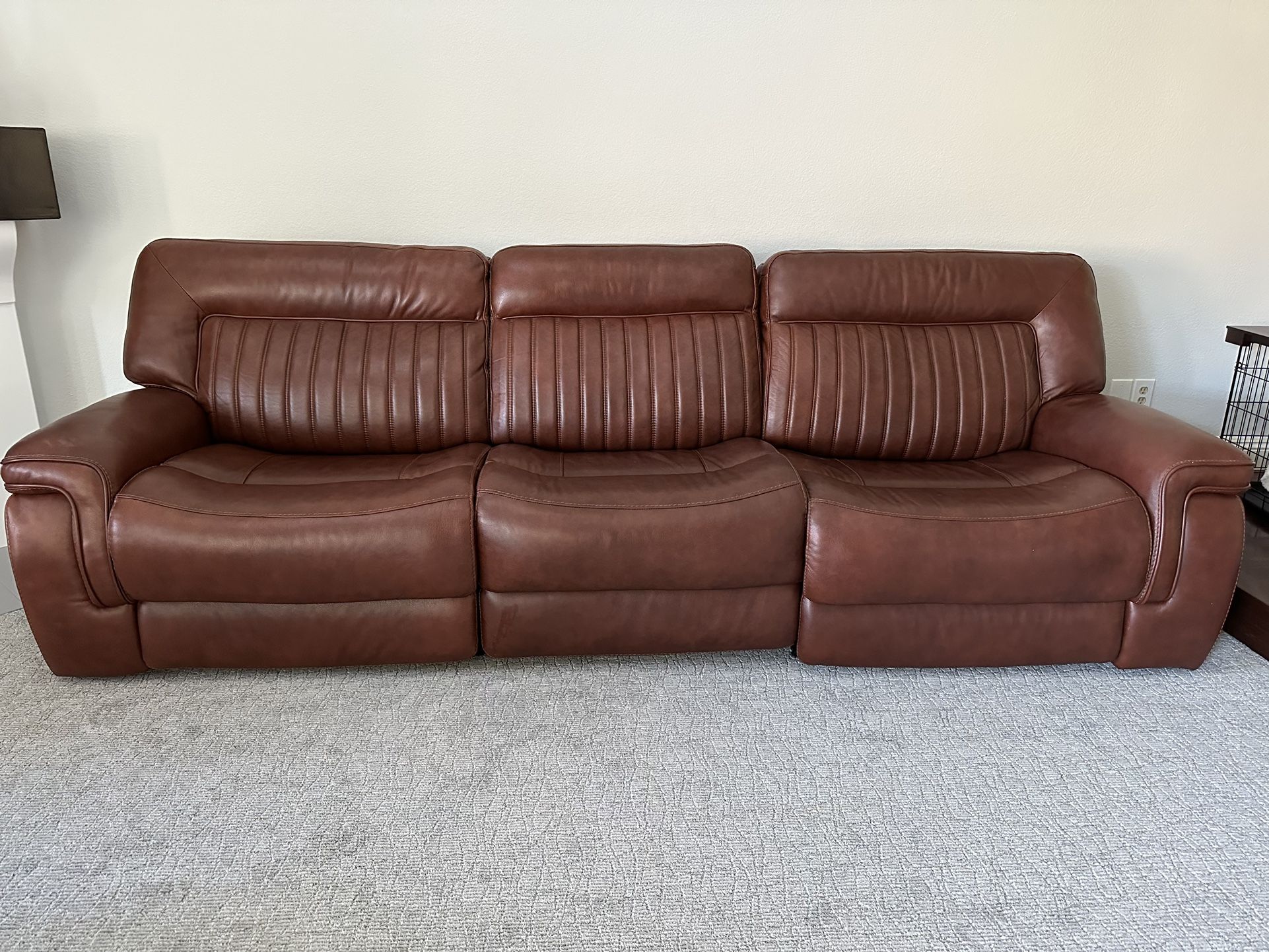 Thaniel 3-Pc. Leather Sofa with 2 Power Recliners, Created for Macy's