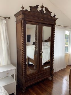 Beautiful Antique Wood Armoire