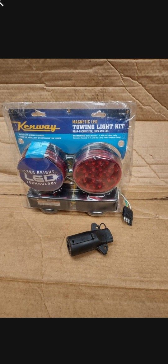 Magnetic Led Tow Lights With Plug Adaptor (It's Available)