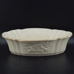 Vintage Lenox Harvest Centerpiece Serving Bowl Embossed Corn & Pumpkins