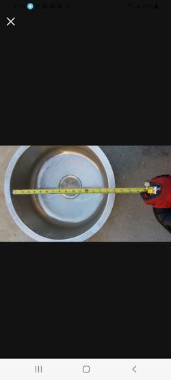 Bar stainless sink round 18g 15"×7 " deep