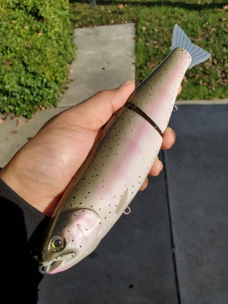 Fisheverything 9" taxi trout glide xss swimbait glidebait bass fishing striper