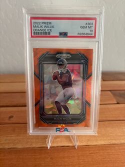 2022 Panini Prizm Malik Willis Orange Ice RC PSA 10 LOW POP