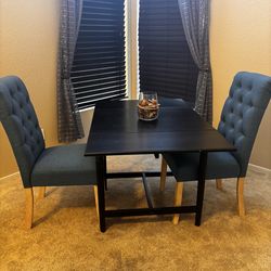 Beautiful dining table set with two chairs
