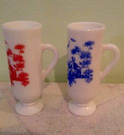 Avon Victorian Milk Glass Demi Cups