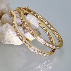 Stylish Hoop Earrings 14k Gold Plated