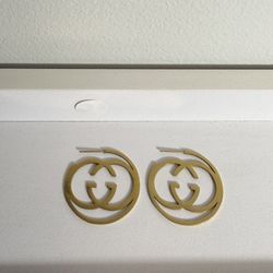 Luxury Gold GG Hoop Earrings 