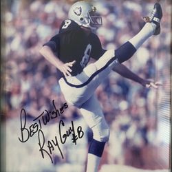 Raider Ray Guy R.I.P. Signed 8x10 Was Signed By Ray Himself At Raiders Fan Fest 2009