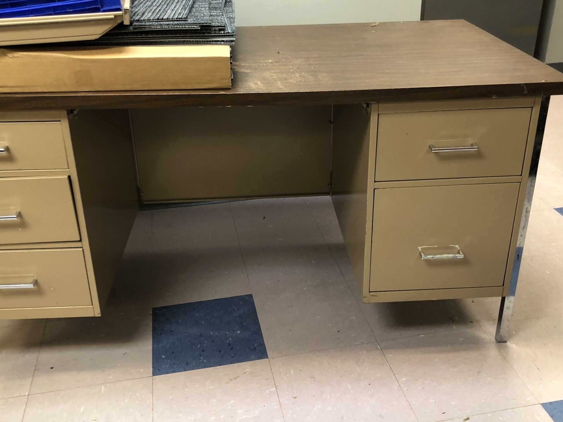 Free Desk And 3 File Cabinets